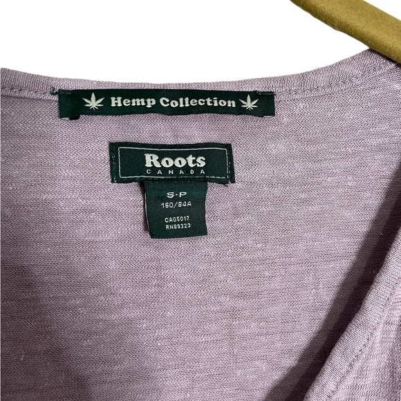 Roots Canada Light Purple Hemp Collection Henley Small - Picture 3 of 5